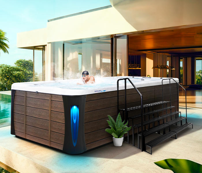 Calspas hot tub being used in a family setting - Norfolk